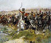 Edouard Detaille Charge of the 4th Hussars at the battle of Friedland, 14 June 1807 oil painting artist